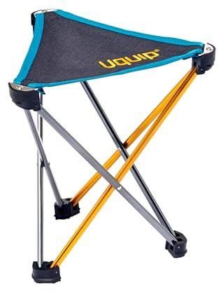 Uquip Leichtgewichtshocker Trinity M Mini Dreibein Hocker Campinghocker 150 kg Blue/Yellow