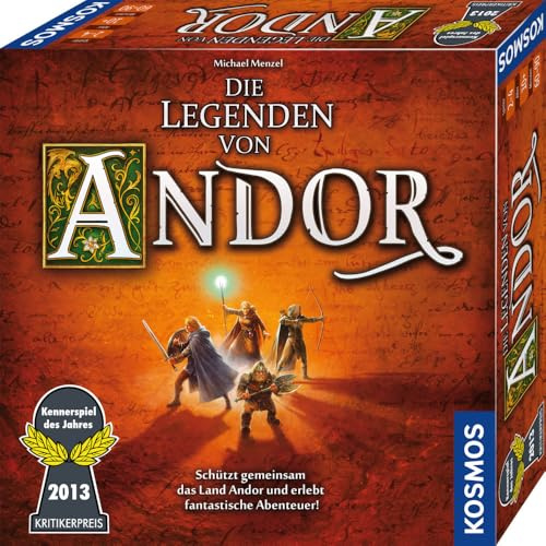 KOSMOS 691745 Die Legenden von Andor - Das Grundspiel, Der Fantasy-Klassiker, Kennerspiel des Jahres 2013, kooperatives Fantasy-Brettspiel ab 10 Jahren