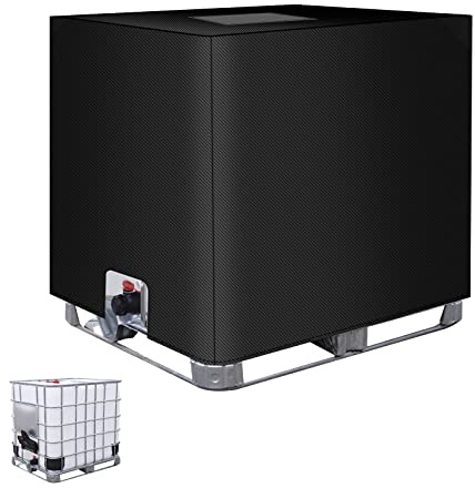 IBC Tank Abdeckung,Container Abdeckplane für Wassertank 100L | 120x100x116cm,420D ,Container Cover Wasserdichte,Anti-UV Schutzhülle ,Für 1000L Container &