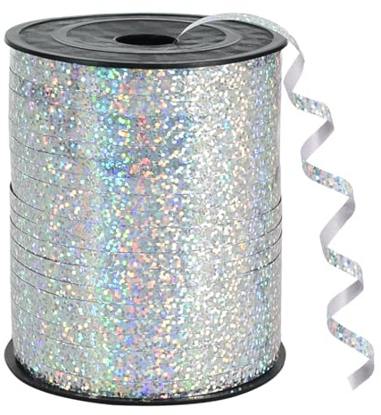 500 Meter Silber Ballonband Geschenkband Geschenkverpackung für Party Festival Art Craft Dekor Florist Blumen Dekoration