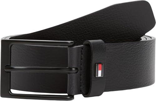 Tommy Hilfiger Herren Gürtel Layton 3,5 cm Ledergürtel, Schwarz (Black), 115 cm