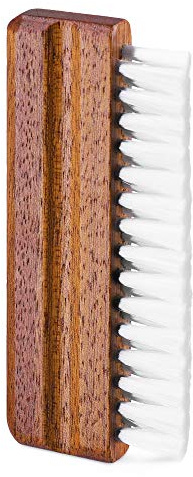 kwmobile Nylon Reinigungsbürste mit Holzgriff für Schallplatten - Schallplattenbürste für Vinyl - LP Plattenbürste - Plattenspieler Bürste