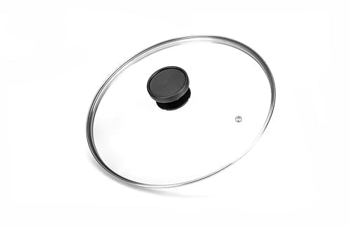 ALLUFLON Glasdeckel aus Edelstahl, 16 cm
