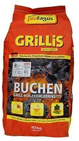 Profagus 10 kg - Holzkohlebriketts Briketts Grillis Sommerhit Grilli