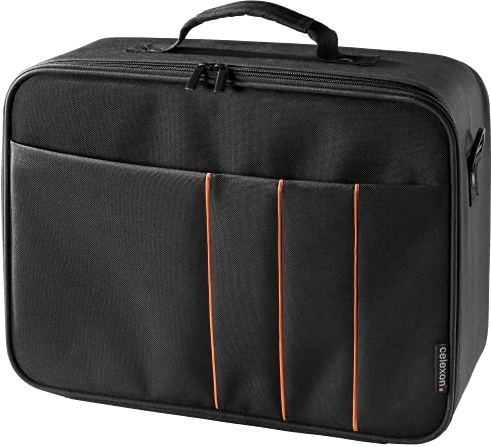 celexon Beamertasche Economy Medium - 32x23x10 cm - Hartschalenrahmen - wasserabweisend & abwaschbar - 100% Polyester - schwarz