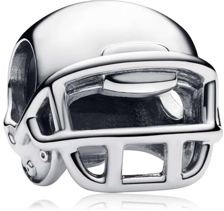 MSPOVOF American-Football-Helm Charms, S925 Sterling Silber Bead, für Armbänder und Halsketten, für Frauen Schmuck Geschenk