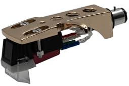 My Needle Store M7HSRG – Hochwertige transparente Plattenspieler-Kartusche mit Diamantspitze auf roségoldfarbenem Kopfgehäuse, kompatibel mit den meisten Plattenspielern, die Standard-1,27 cm (1/2