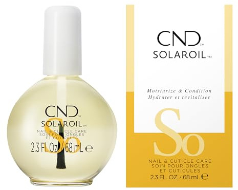 CND - SolarOil, Pflegendes Nagel- und Nagelhautöl, Natürliche Mischung aus Jojobaöl, Vitamin E, Reiskleie und Süßem Mandelöl, Spendet Feuchtigkeit, Pflegt die Haut, 68ml