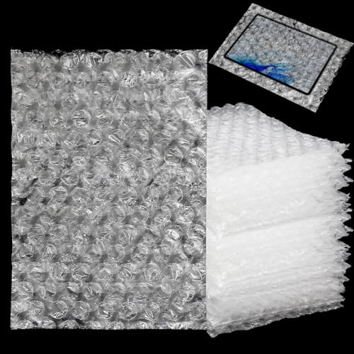 LOLYSIC 200 Stück Luftpolsterbeutel 10,2 x 15,2 cm Transparent,Bubble Wrap Polsterfolie,Luftpolstertaschen Knallfolie für Umzug und Versand Verpackung