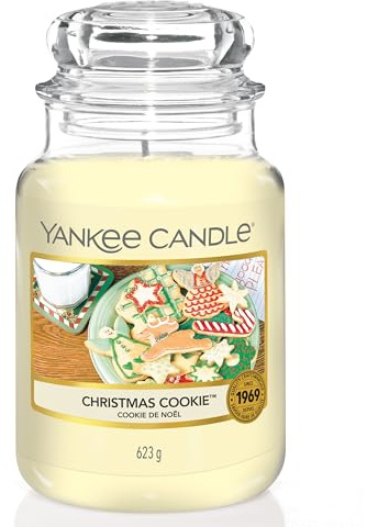 Yankee Candle Duftkerze im Glas (groß) | Christmas Cookie | Kerze mit langer Brenndauer bis zu 150 Stunden | Perfekte Geschenke für Frauen