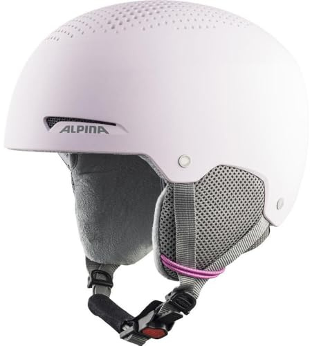ALPINA ZUPO - sicherer, stoßabsorbierender, belüfteter & schlagfester Skihelm für Kinder - Light-Rose matt - XS (46-48 cm)