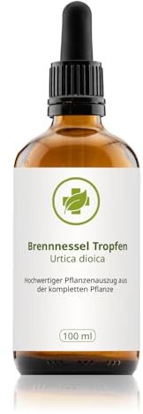 Brennnessel Tropfen 100 ml - (Urtica dioica) - Premium Qualität - Eine Braunglasflasche inkl. Pipette zum einfachen Dosieren