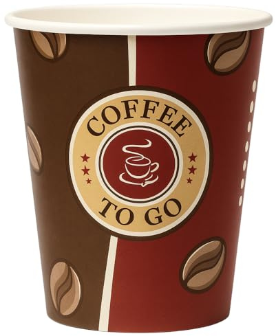 FALAMBI 1000 Stk. Kaffeebecher Coffee to go, Pappbecher 200 ml, 8oz - Made in Germany | Einwegbecher zum Mitnehmen | Papierbecher Für Heiß- & Kaltgetränke