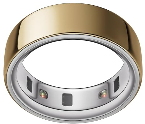 Oura Ring 4 - Gold - Größe 8 - Smart Ring | Messen Sie zuerst mit Oura Ring 4 Sizing Kit | Sleep Tracking Wearable - Herzfrequenz - Fitness Tracker - Bis zu 8 Tage Batterielaufzeit