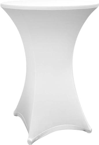 Lumaland 1x hochwertige Stehtischhusse 80-85 cm, ÖKO-TEX® Zertifikat | Stretch Tisch-Überzug schnelltrocknend, Husse mit Verstärkung im Fußbereich | Waschbar, pflegeleicht & langlebig