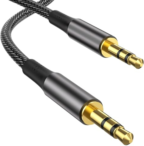layajia Aux Kabel, Audio Kabel 3,5mm Klinkenkabel 1.2M, Stereo Audio Nylon Geflochtenes Klinke auf Klinke Stecker Kopfhörer Kabel für Kopfhörer, Auto, PC, Lautsprecher, Stereoanlagen, MP3-Player