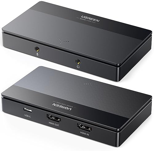 UGREEN 4K Video Capture Card, HDMI auf USB 3.0 Type C Video Grabber 1080P 60fps für Gaming Live Streaming Video Recorder, kompatibel mit Switch PS5 Xbox iPad DSLR MacBook Laptop PC Phone Mac mini 4