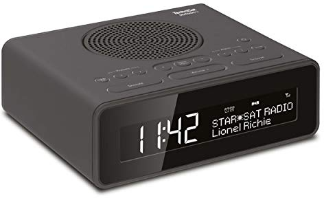 TechniSat DIGITRADIO 51 DAB+ Radiowecker (DAB, UKW, Uhrenradio, Wecker mit zwei einstellbaren Weckzeiten, Snooze-Funktion, Sleeptimer, dimmbares Display, Kopfhöreranschluss) schwarz