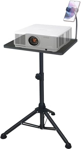 GLEAM Beamer Ständer Multifunktionaler Beamer Stativ Universal Kamera Bodenständer für Laptop Ständer Tragbarer Verstellbare Höhe von 61 cm bis 101 cm mit Platte