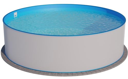 Waterman Exklusiv Stahlwandbecken Rundform Tiefe 150 cm 500 x 150 cm