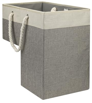 Treppenkorb, 41 x 26 x 41 cm Multifunktionaler Treppenkorb Organizer Halter Aufbewahrungsbehälter mit Seilgriffen Faltbarer Stufenkorb für das Heimbüro