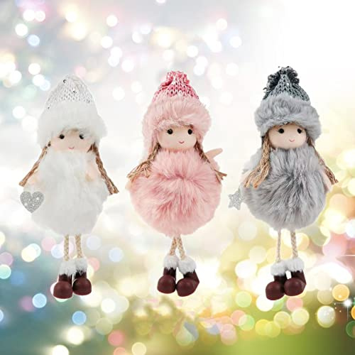 Nircho Weihnachten Hängende Engel Anhänger 3 stücke Weihnachtsdekoration Ornament Verzierung Engel, Niedlich Anhänger Weihnachtsbaum für Party Dekoration Glück Urlaub Liefert