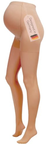 Herzmutter Umstandsstrumpfhose 20DEN transparent-matt Beige-Schwarz 1200