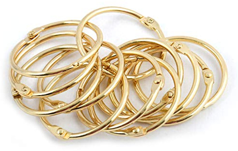 Spirella Duschvorhangringe 12 Stück Chrom Ringo small-Passend für alle gängigen Duschvorhangstangen Gold