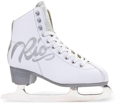 Rio Roller Script Ice Skates Kinder Unisex Schlittschuhe, Jungen, RIO012, Blanco (Bianco), 35.5