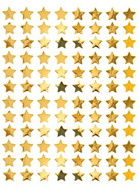 Oblique Unique 960 Sterne Sticker – Gold Glänzende Stern Aufkleber 1 cm – für Weihnachten als Weihnachtsdeko, Geschenkdeko, Karten und Basteln – Selbstklebend