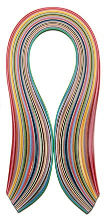 ODETOJOY Quilling-Papierstreifen, 10 mm, 36 Farben, 180 Streifen, DIY Origami-Papier, Quilling, Kunstlänge: 54 cm