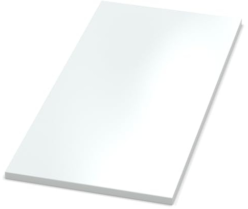 AUPROTEC Tischplatte 28mm weiß 1600 mm x 600 mm Holzplatte melaminharzbeschichtet Spanplatte mit 2mm ABS Kante Auswahl: 160x60 cm