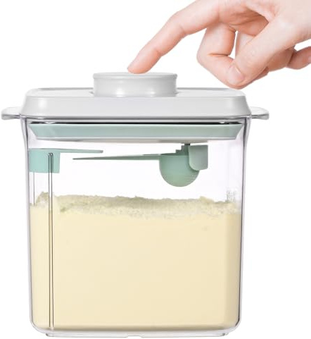 LUXECOVE Milchpulverspender 1700 ml, tragbare Milchpulver-Aufbewahrungsbox mit Löffel, versiegelter Milchpulverspender, milchpulver behälter, Proteinpulver-Aufbewahrungsbox, abnehmbar
