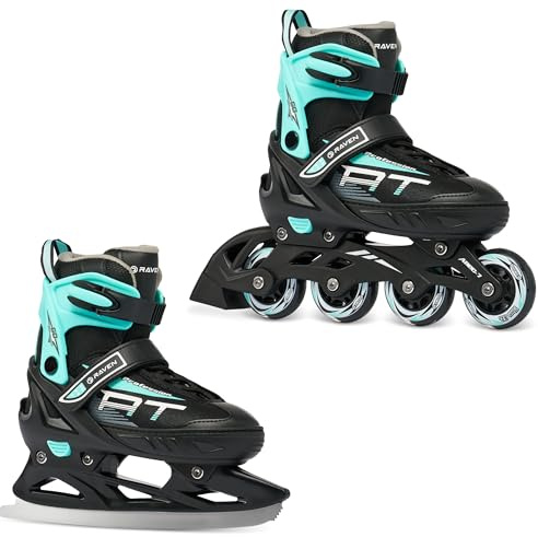 RAVEN Profession 2in1 Schlittschuhe Inlineskates Inliner für Kinder und Erwachsene verstellbar