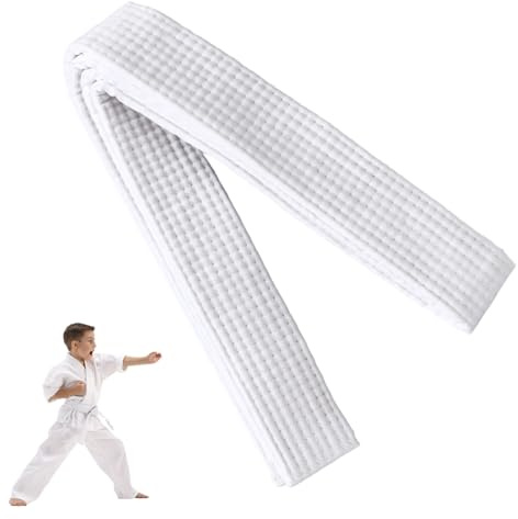 XPEX 260cm Judo gürtel Judo Karate Gürtel Belt Kampfkunst Karate Judo Baumwolle Taekwondo Belts Professioneller Karate Aikido Belt für Kinder Erwachsene Kampfsportgürtel (Weiß)