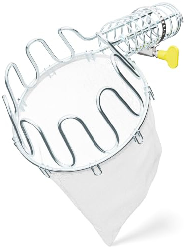 Luna® Apfelpflücker - Made in Austria - Obstpflücker für Stiele von 2-2.5cm | Aus verzinktem Stahldraht, abnehmbarer Fangsack – schonende Ernte von Äpfeln, Birnen & Pflaumen - Stiel nicht inkludiert
