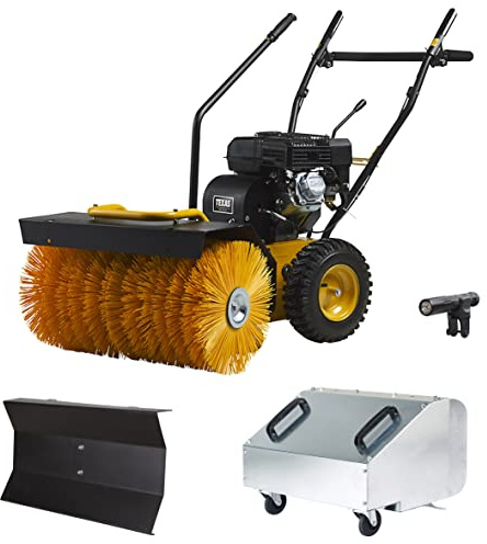 Texas Handy Sweep 619TG 3in1 179ccm Kehrmaschine Benzin mit Schneeschild Schneeschieber Laubsammler Fangkorb Schneefräse Schneeräumer mit Antrieb Radantrieb | 60cm | 4,8PS | 4Takt | 3xVor.1xRück.