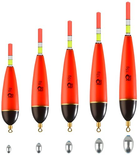 5 Stück Angel Posen Set Posen Angeln & 15 Stück Angelblei Set | Angelposen Sets, Angel Schwimmer Angeln, Angelzubehör Sets, für Hecht, Barsch, Karpfen, Barsch, Fishing Accessories