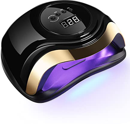 Birshe 168W UV Lampe für Gelnägel,Nageltrockner Lampe UV LED Lampe für Nägel Nagellampe mit 10/30/60/99s Timer LCD Anzeige und Smart Sensor für Finger/Zehennagel und für Alle Gel Nagellack,Gelnägel