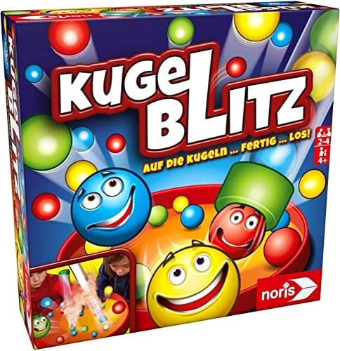 noris 606064480 Kugelblitz, das blitzschnelle Actionspiel mit Lerneffekt in verschiedenen Spielvarianten, ab 4 Jahren