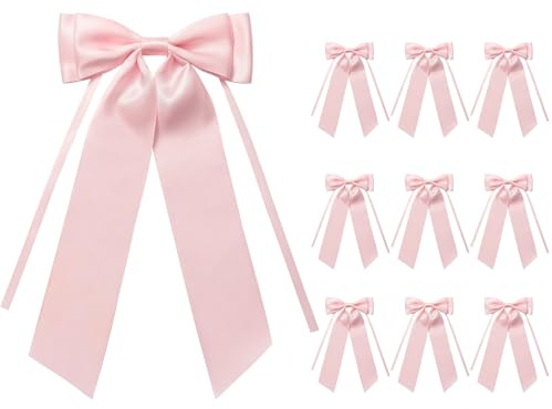 MORSUNBELA Schleifen Beige Geschenkschleifen Deko Hochzeite Tortendeko Schleife Feine Creme Geschenkschleife für Geburtstag Weihnachten Girlande Kommunion,10 Stück,Beige Creme