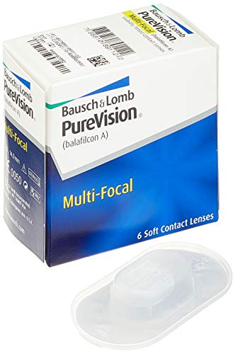 Purevision Multifocal Monatslinsen, 6 Stück, Add High, -05,50 Dpt, | Bausch + Lomb, Gleitsicht Monatslinsen, Hohe Sauerstoffdurchlässigkeit, Einfaches Einsetzen, BC 8.6 mm, DIA 14 mm