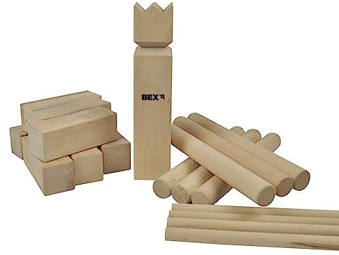 Kubb Spiel VIKING aus Schweden König: ca. 30 cm, aus Hartholz