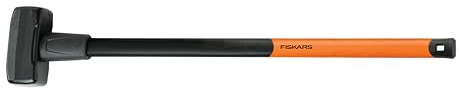Fiskars Vorschlaghammer, Gewicht: 6,13 kg, Karbonstahl (geschmiedet), Schwarz/Orange, XXL, 1001618