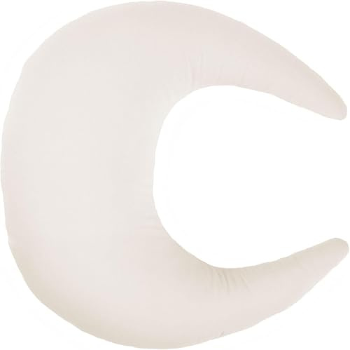 snuggle me® Stillkissen klein - Stillmond mit Stillkissenbezug aus 100% Bio-Baumwolle, Stillhörnchen mit Fiberfill-Faserkern, Maschinenwaschbar & Atmungsaktiv (Natural)