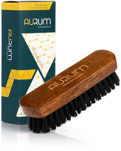 Aurum-Performance® Textilbürste Auto gegen Schmutz, Flecken & Tierhaare - Polster-Bürste für Textil, Polster, Alcantara, Teppich, Autositze - Kleiderbürste, Teppichbürste, Cabrio Reinigungsbürste