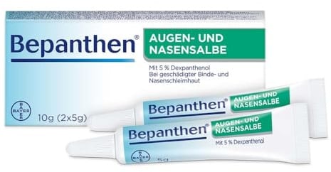 Bepanthen Augen- und Nasensalbe | Wunden in der Nase | sehr trockne Augen und Hornhautverletzungen | Nr. 1 bei Wundheilung | 10g