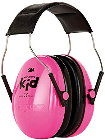 3M Peltor Kid Kapselgehörschutz, Neon-rosa, Leichter Kinder Gehörschutz/Ohrenschutz mit verstellbarem Kopfbügel für Lärm bis 98dB - SNR 27 Hörschutz für Konzerte, Feuerwerk, Schule, Motorsport
