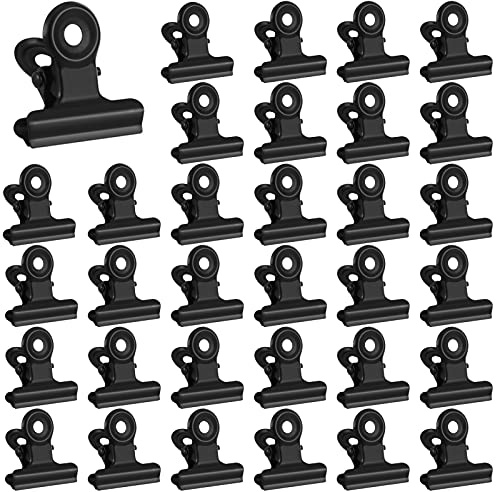 tonyg-p Kleine Büroklammern 60 Stück Mini Metall klammern, 22 mm Multi-function Clips for klammern, Briefklemmer für Fotos, Office and Kitchen(Schwarz)