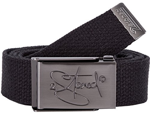 2Stoned Koppelgürtel Stoffgürtel Unisex, matte Schnalle Classic, 3 cm breit für Damen und Herren